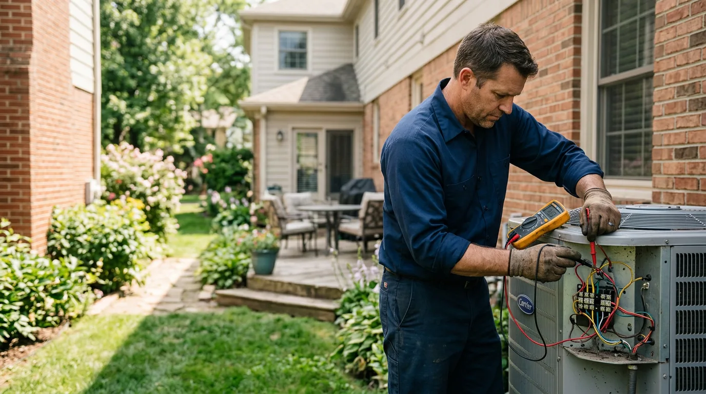 HVAC technician working near Coal Valley, IL
